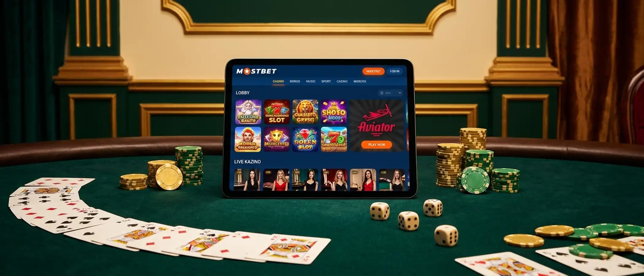 Mostbet onlayn kazino: slotlar, jonli kazino va Aviator